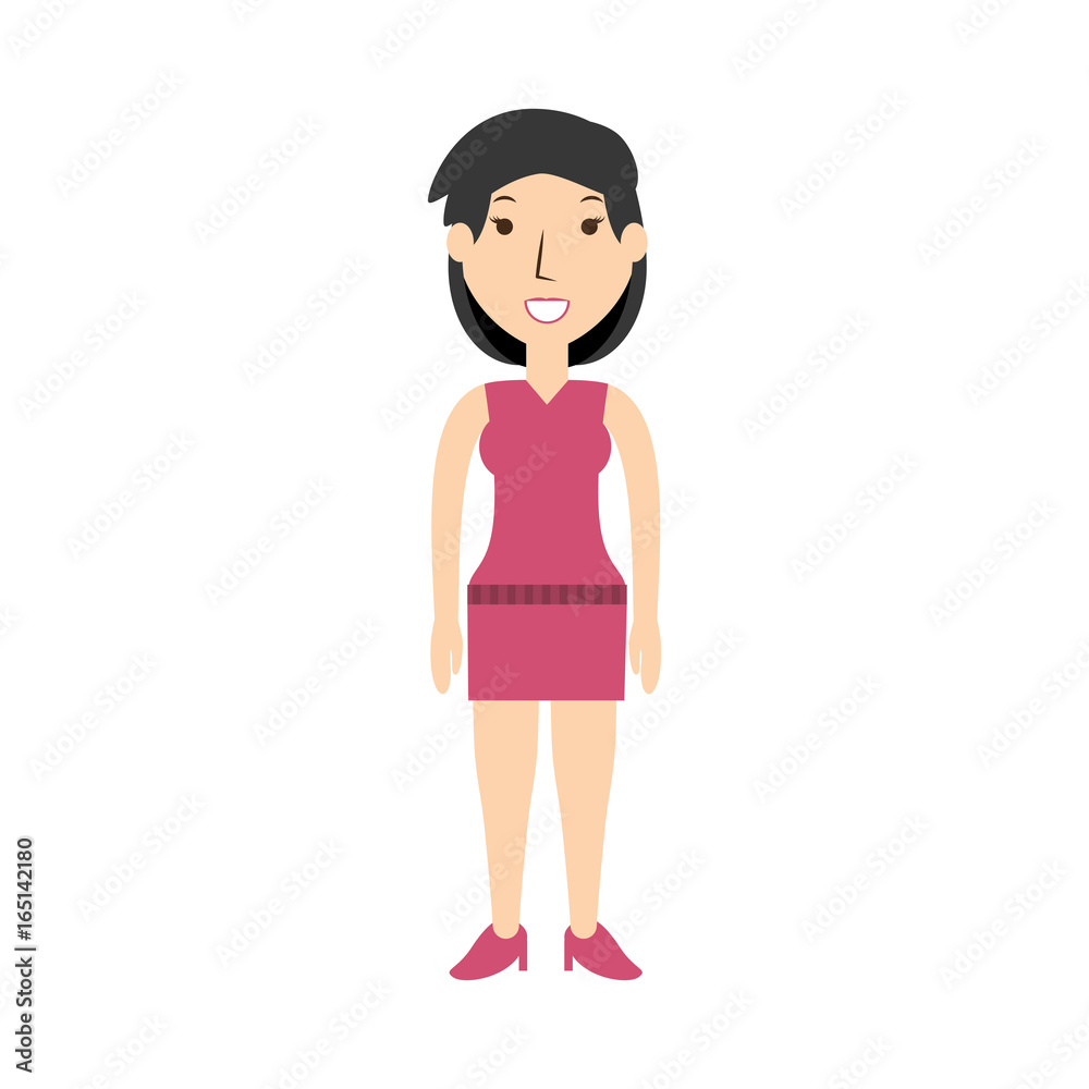 Young woman cartoon Young woman cartoon