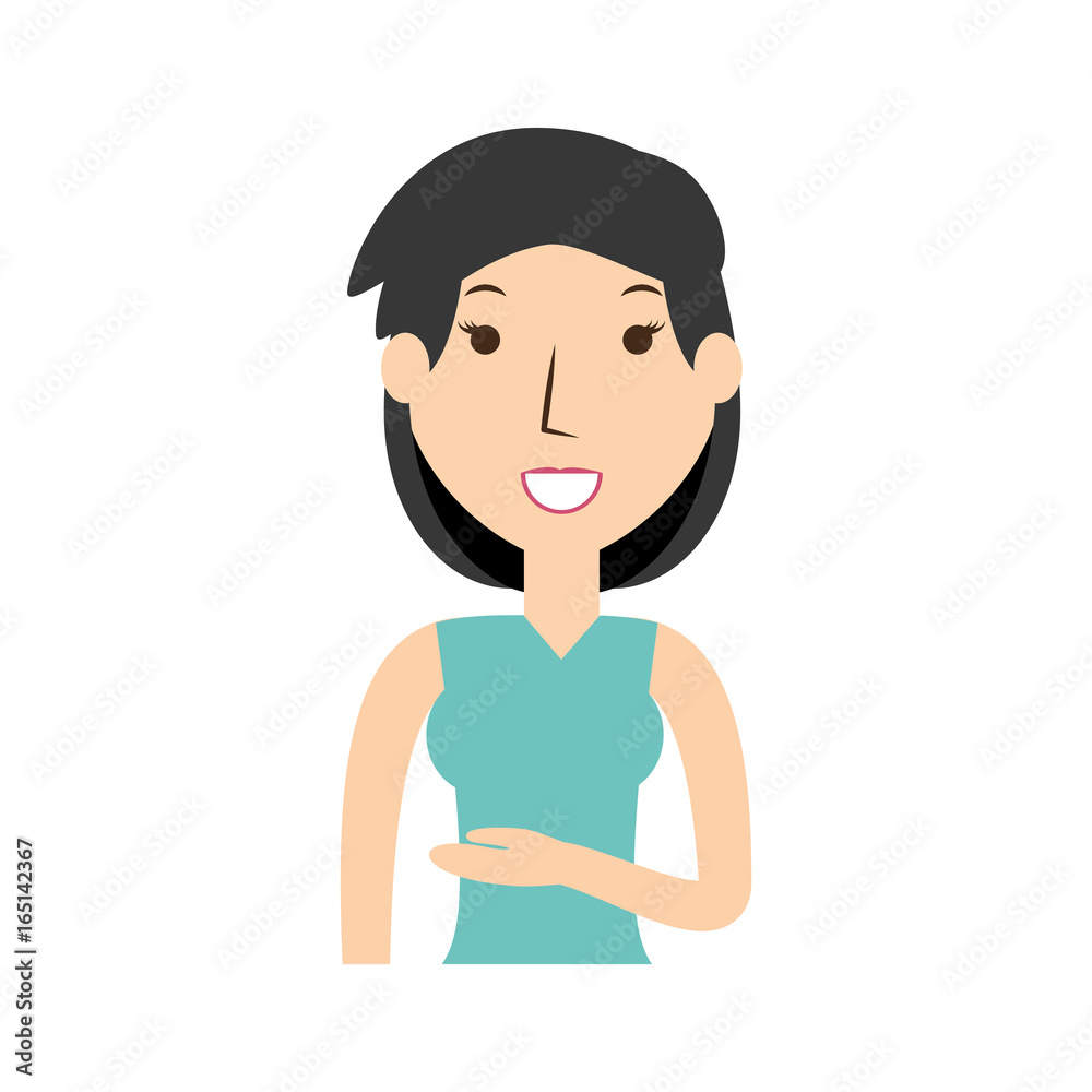 Young woman cartoon