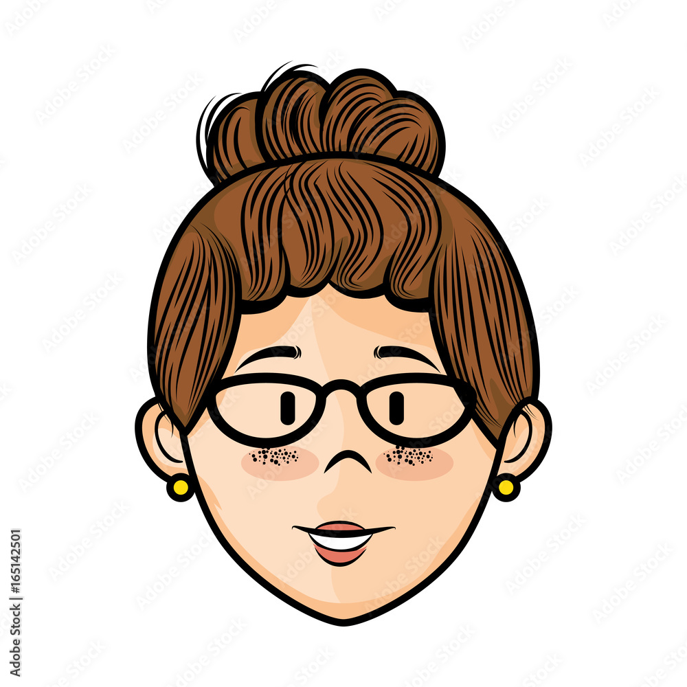 cartoon woman icon over white background colorful design vector illustration cartoon woman icon over white background colorful design vector illustration