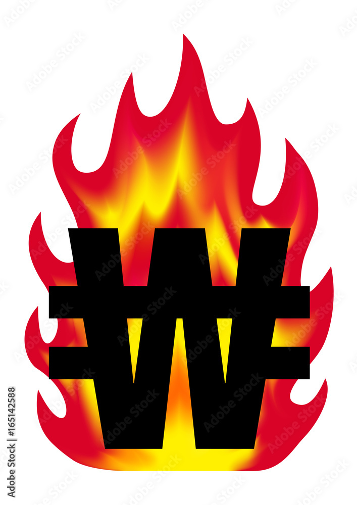 通貨記号 ウォンマーク Stock イラスト Adobe Stock