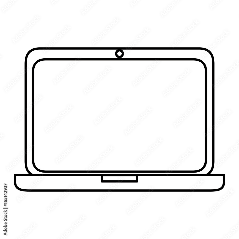 laptop computer icon over white background vector illustration