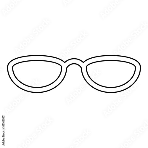 glasses accessory icon over white background vector illustration