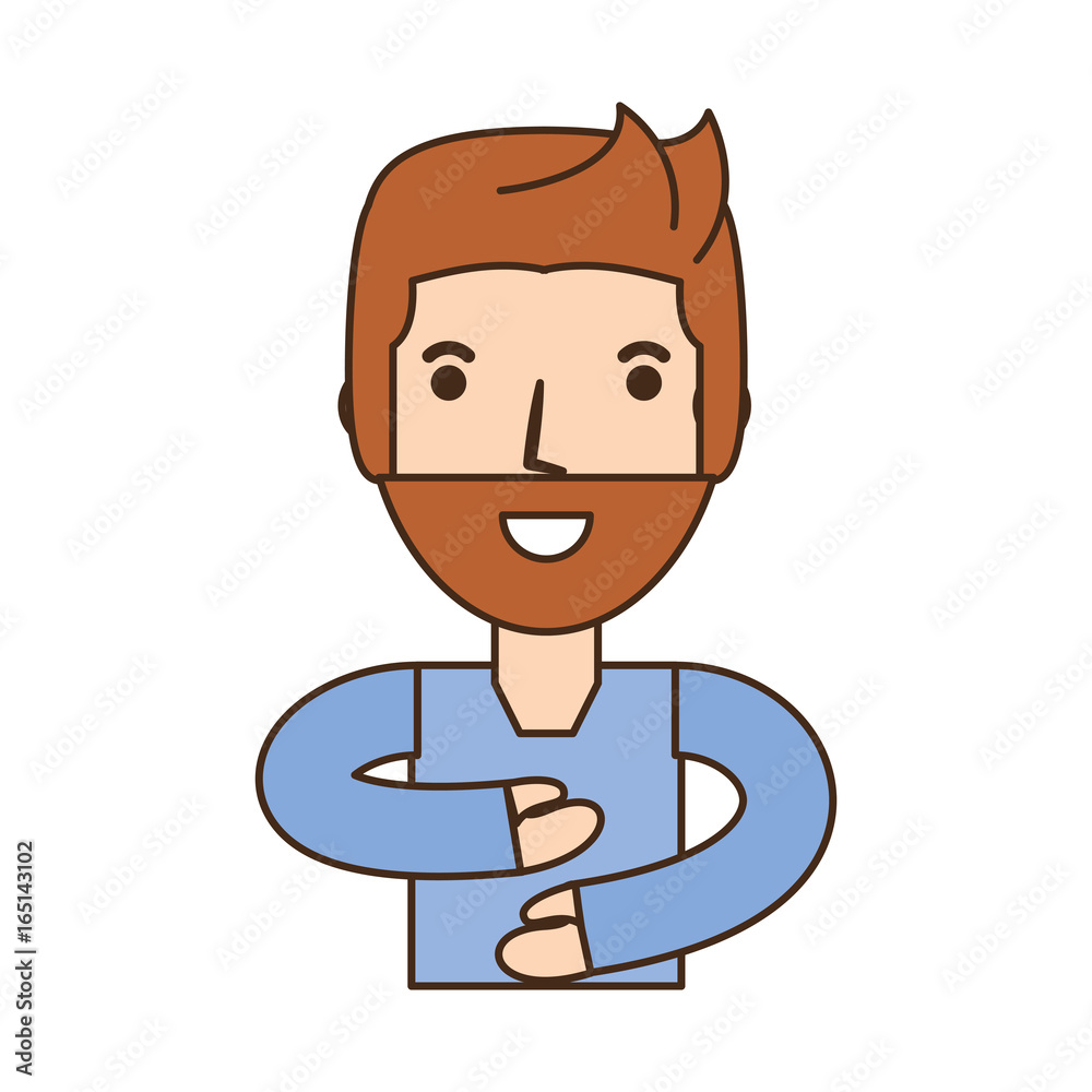 Young man cartoon