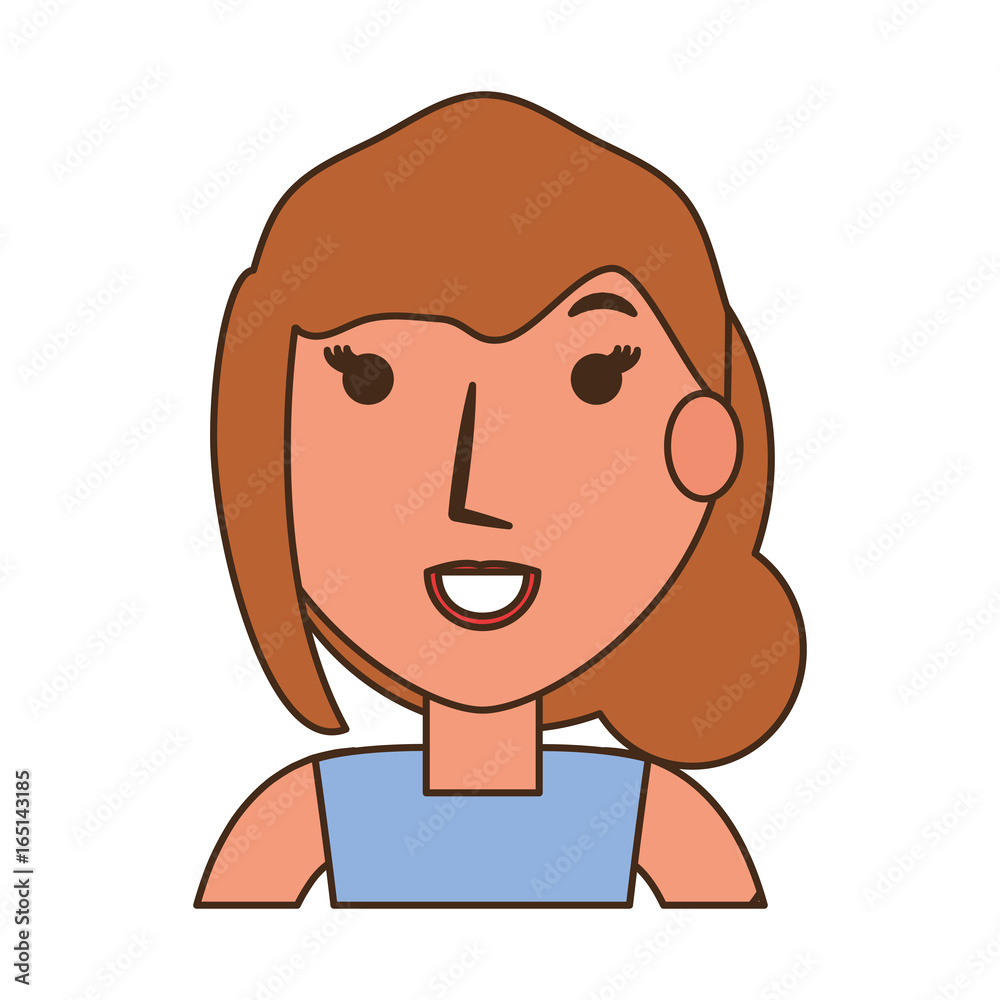 Young woman cartoon Young woman cartoon