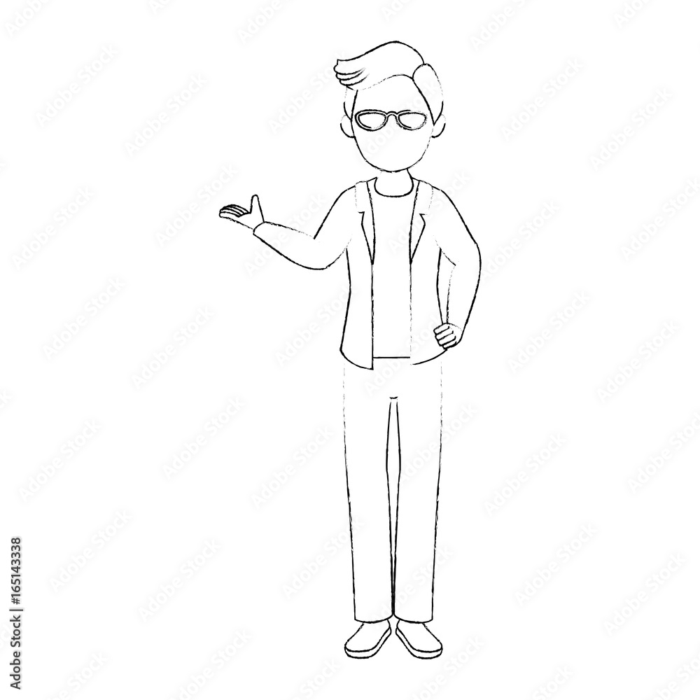 avatar man standing and wearing casual clothes icon over white background vector illustration avatar man standing and wearing casual clothes icon over white background vector illustration