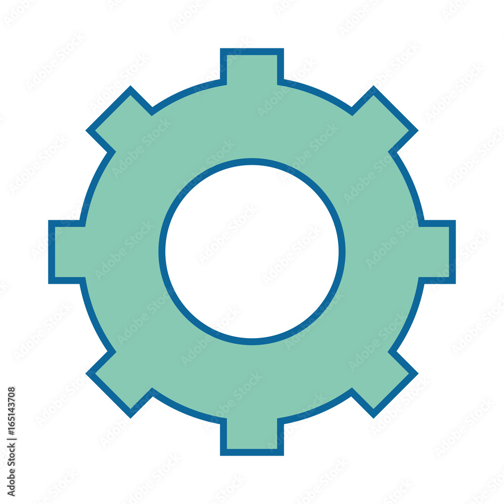 gear wheel icon over white background vector illustration