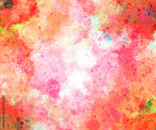 Abstract Colorful background, Colorful painting background, Colorful brushing background. © Watercolor_Concept