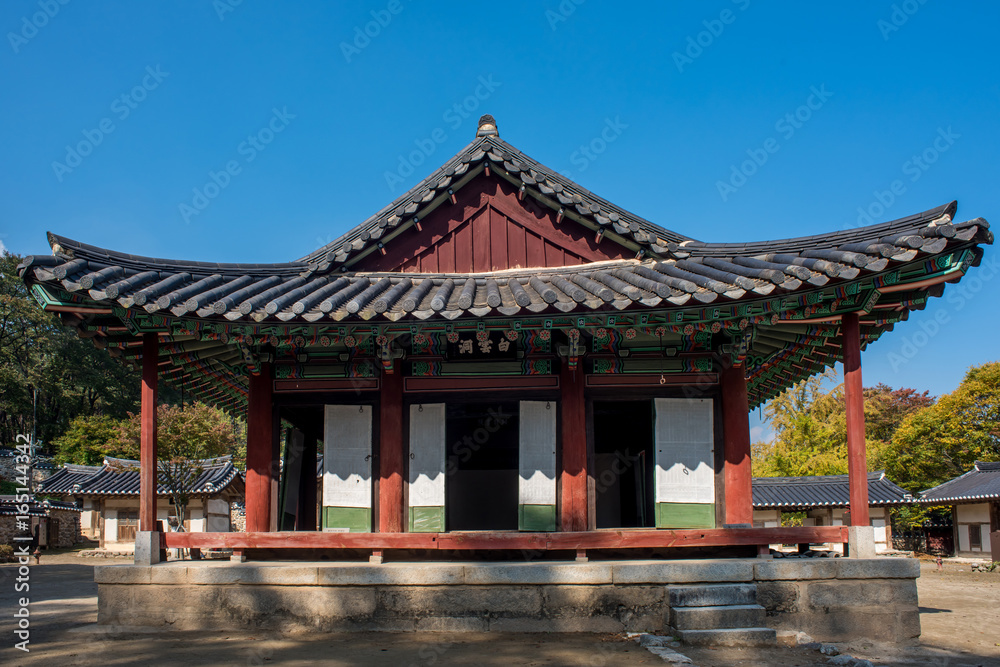 Youngju, Gyeongsangbuk-do, South Korea - Sosuseowon Confucian Academy, Korea's first Academy. Youngju, Gyeongsangbuk-do, South Korea - Sosuseowon Confucian Academy, Korea's first Academy.