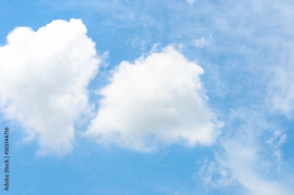 Looking up at big cloud blue sky Looking up at big cloud blue sky