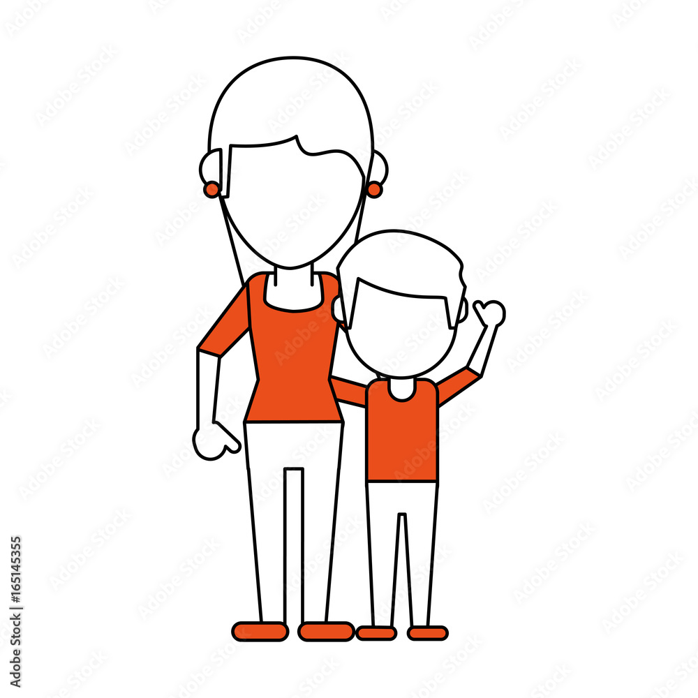 Obraz premium mom and son design