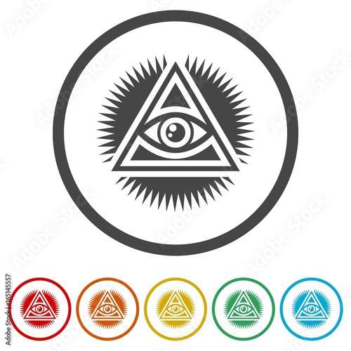 Third eye icons set - Illustration 