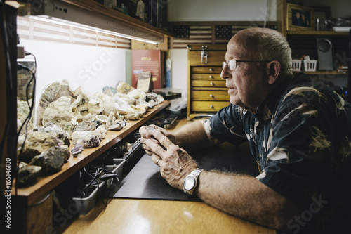 Man with Rock Collection photo
