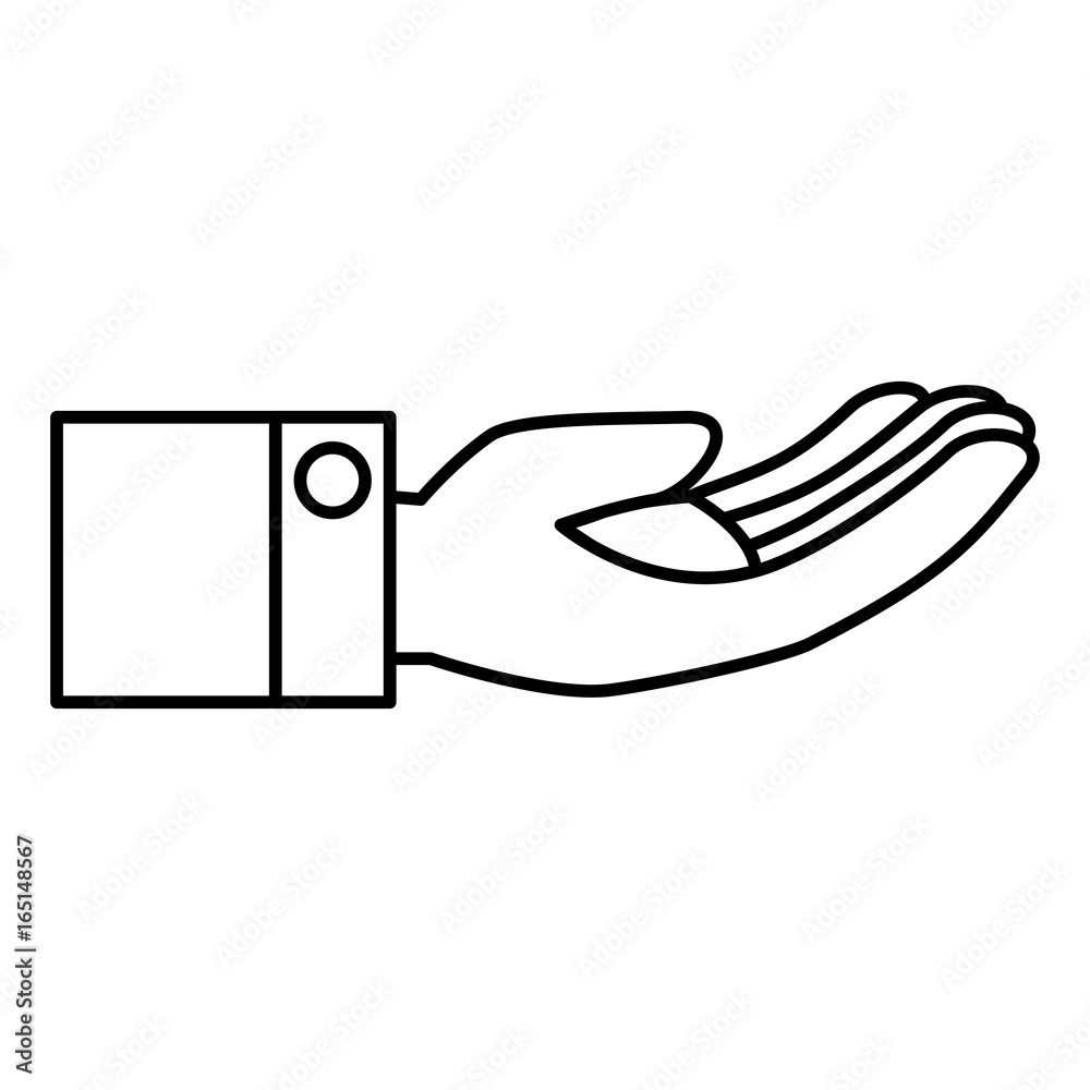 Hand asking isolated icon vector illustration design Hand asking isolated icon vector illustration design