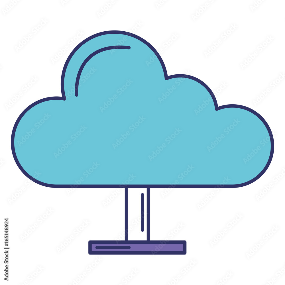 cloud computing server icon vector illustration design