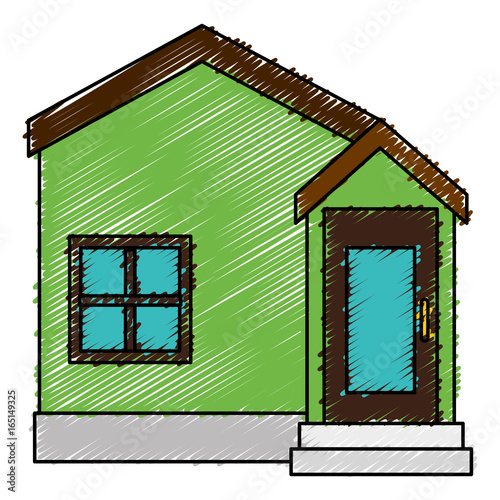 exterior house isolated icon vector illustration design