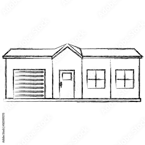 exterior house isolated icon vector illustration design