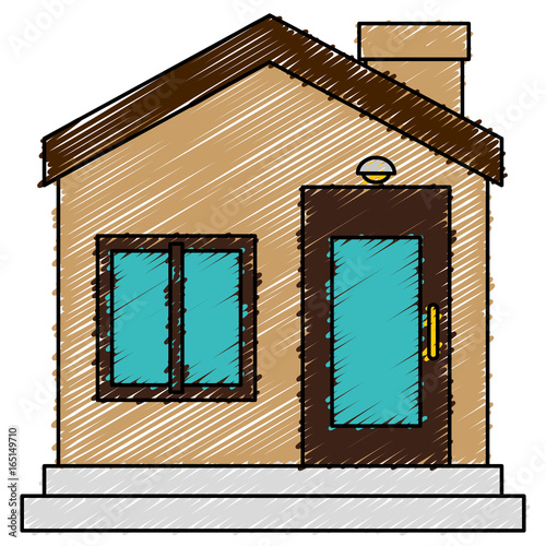 exterior house isolated icon vector illustration design