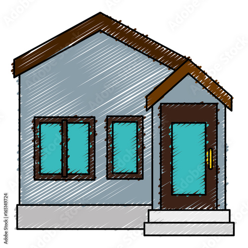 exterior house isolated icon vector illustration design