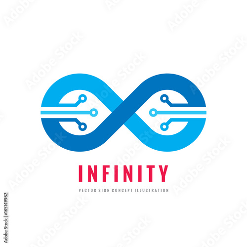 Infinity - vector logo template concept illustration. Abstract shape creative sign. Modern technology creative symbol. Design element. 