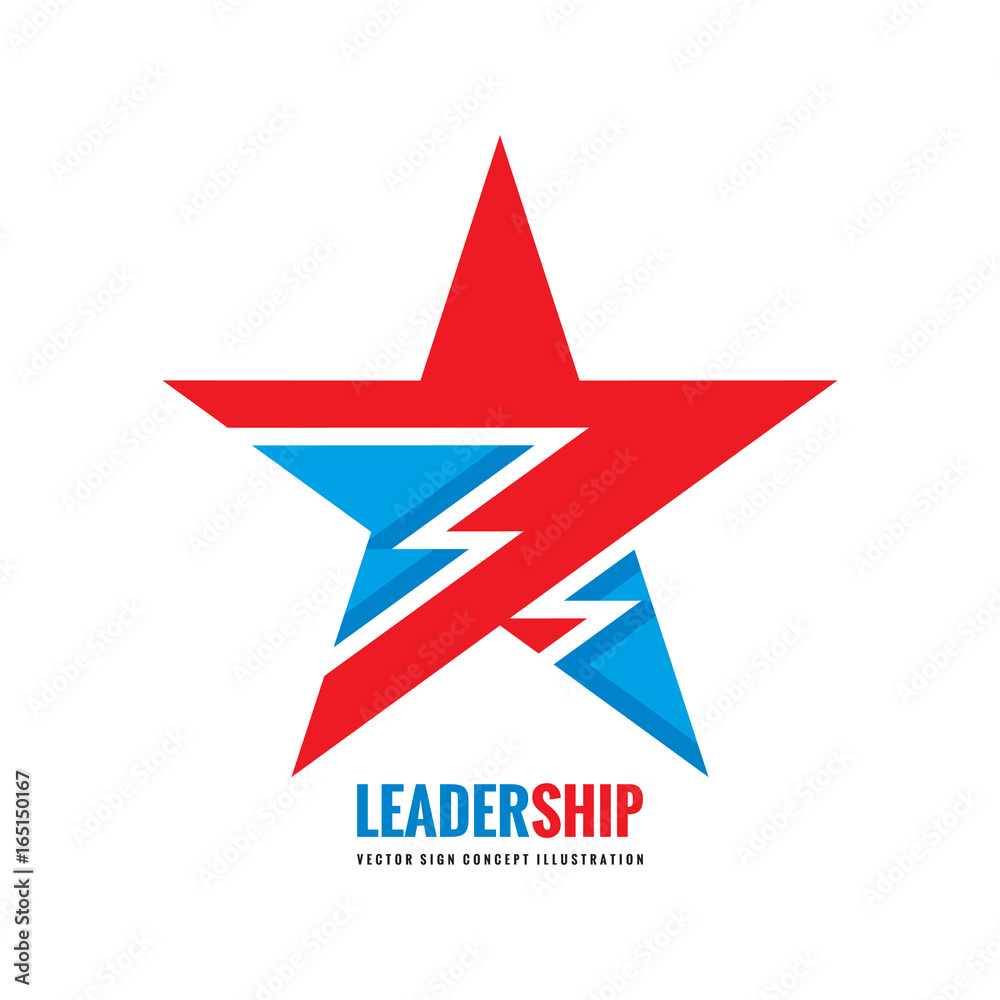 Star - vector logo template concept illustration. Leadership sign. Flight motion symbol. Abstract geometric creative icon. Design element. 