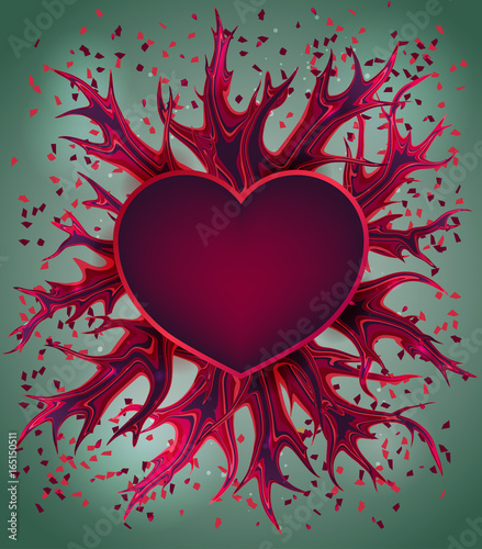 Abstract background with heart.