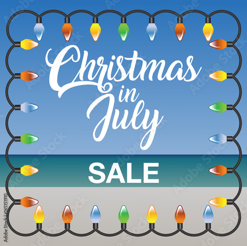 Christmas in July Sale marketing template