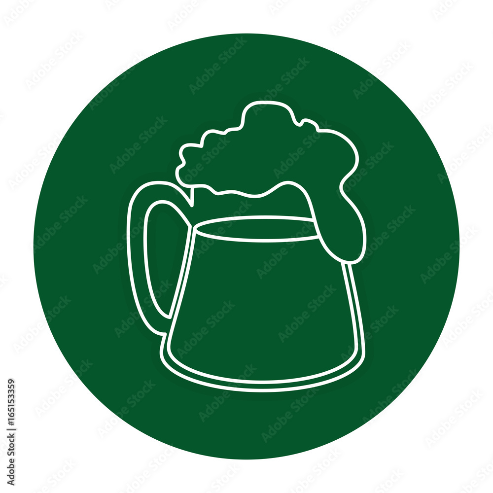 Obraz premium beer green saint patrick icon vector illustration design