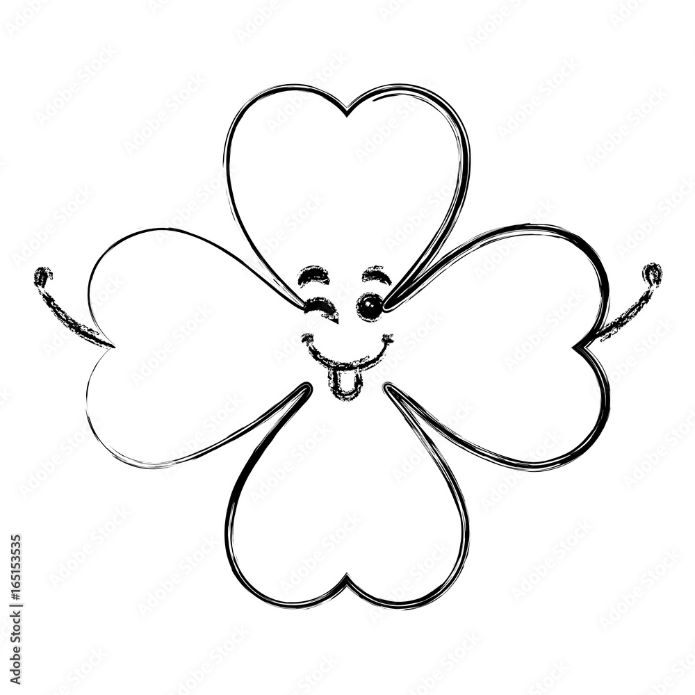 saint patrick clover kawaii character vector illustration design saint patrick clover kawaii character vector illustration design