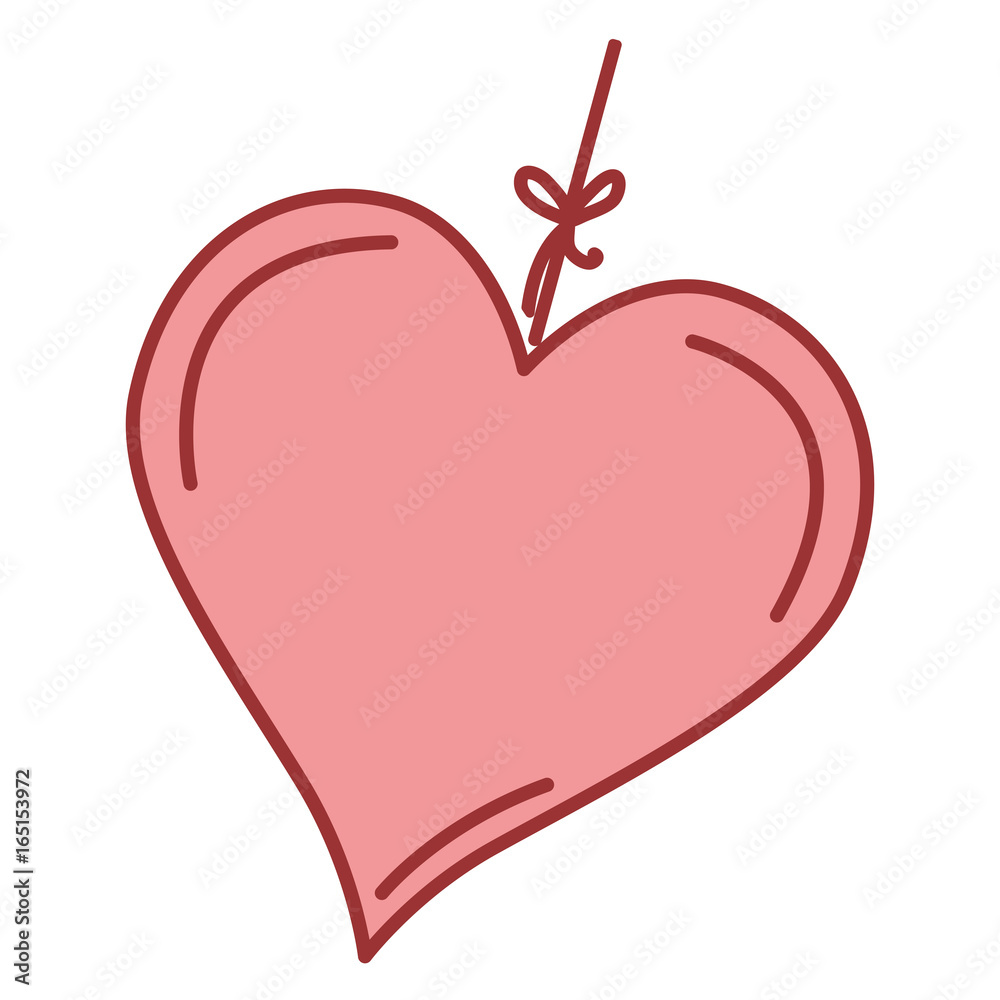 heart love hanging icon vector illustration design