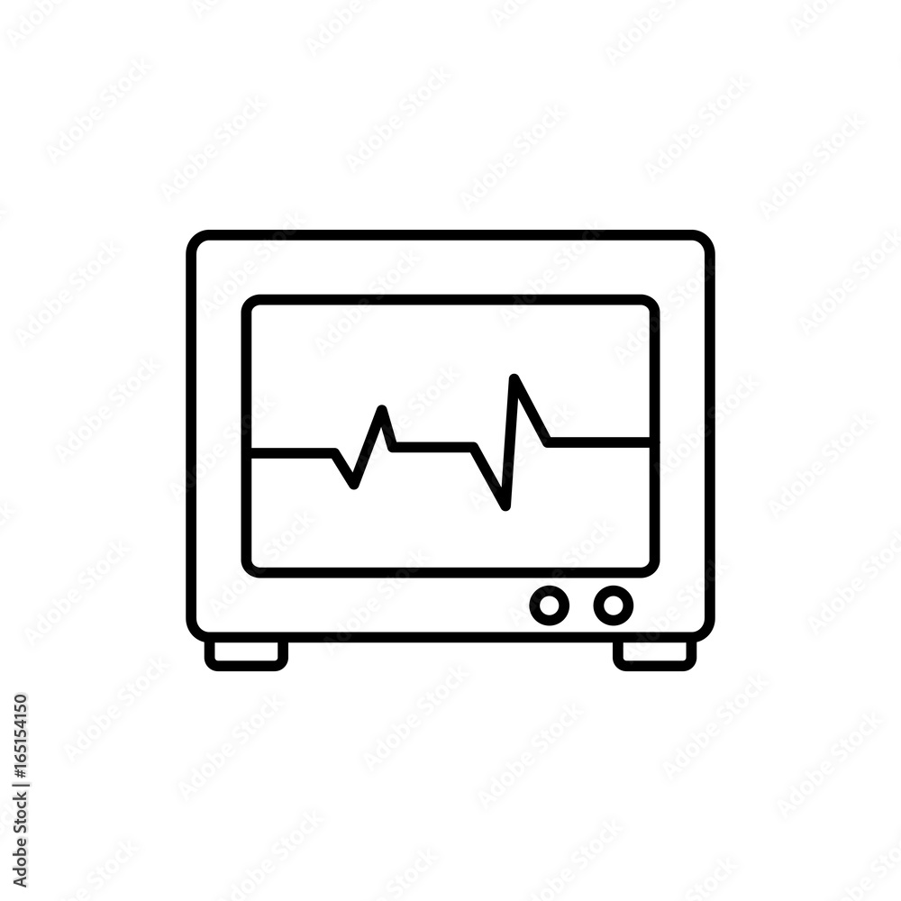 Electro cardio monitor device icon