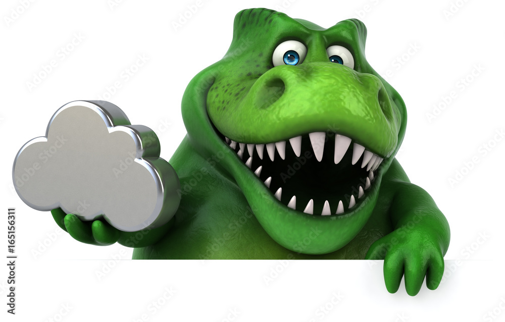Fototapeta premium Fun dinosaur - 3D Illustration
