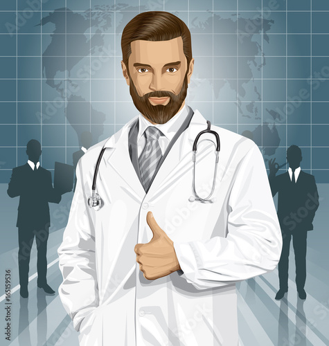 Vector Doctor With Stethoscope