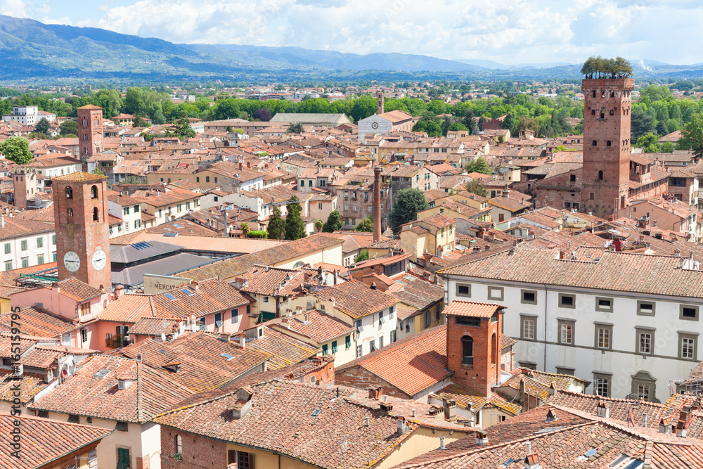 Veduta dall'alto di Lucca