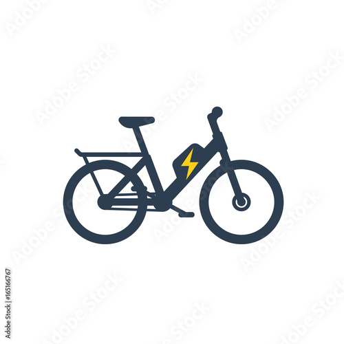 Electric bike, electro bicycle icon photo