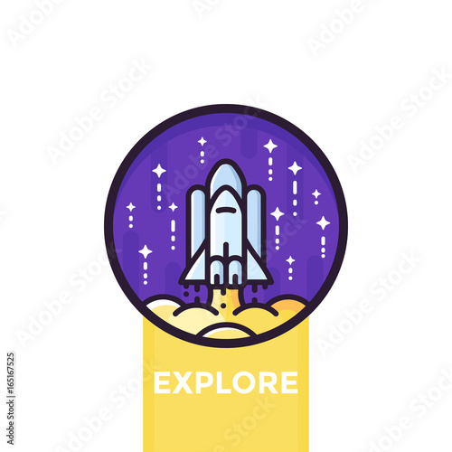 space shuttle vector icon