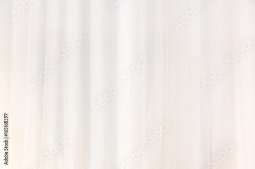 Close-Up Of White Curtain Or Drapes For Background, Used For Montage Product Display Or Design Visual Layout, Transparent White Curtain Waving On The Background