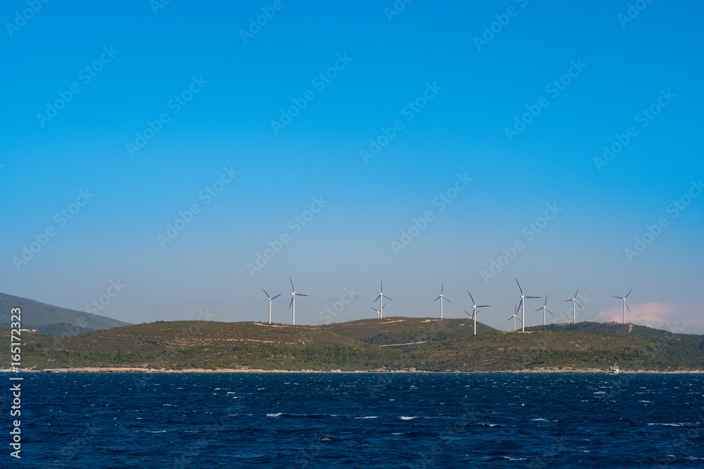 Windmills over the Hills by the Sea