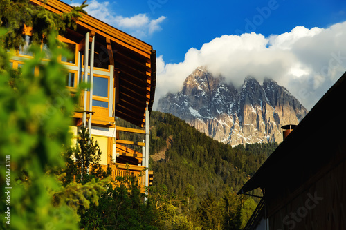 Dolomites Italian Alps at springtime. Beautiful nature landscape