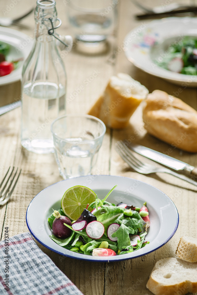 Radish and Edemame bean salad. Radish and Edemame bean salad.