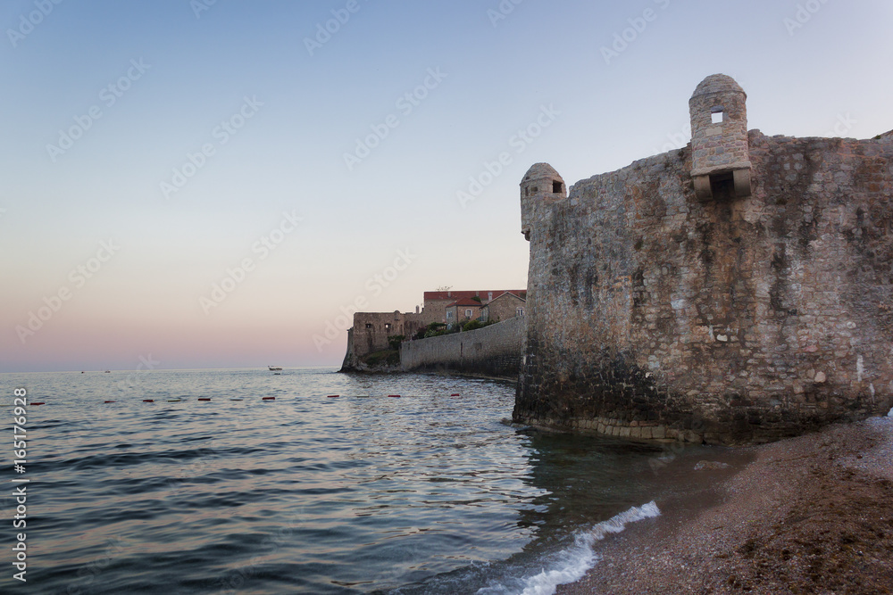 The fortress of the old town of Budva
