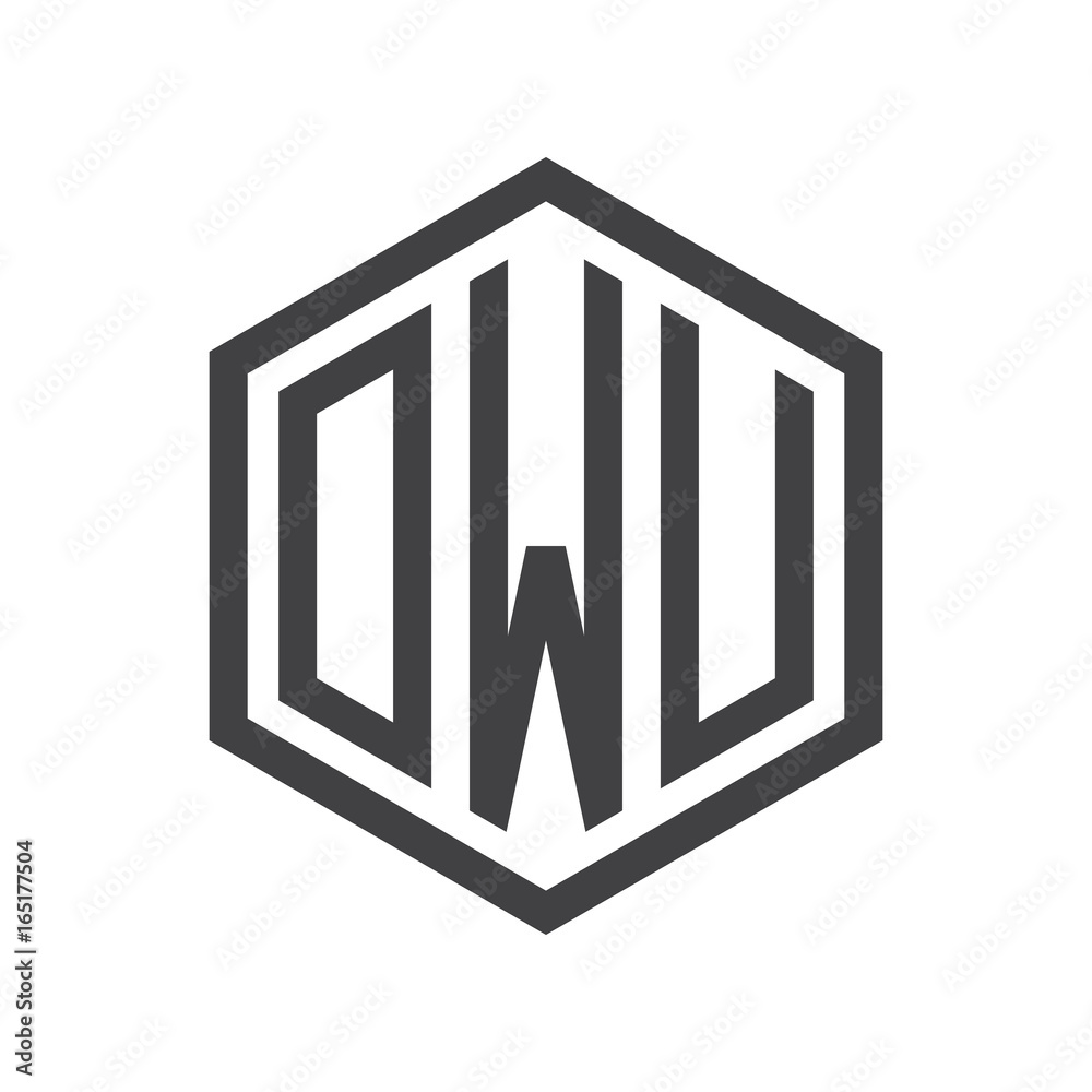 three-letter initials hexagon logo black three-letter initials hexagon logo black
