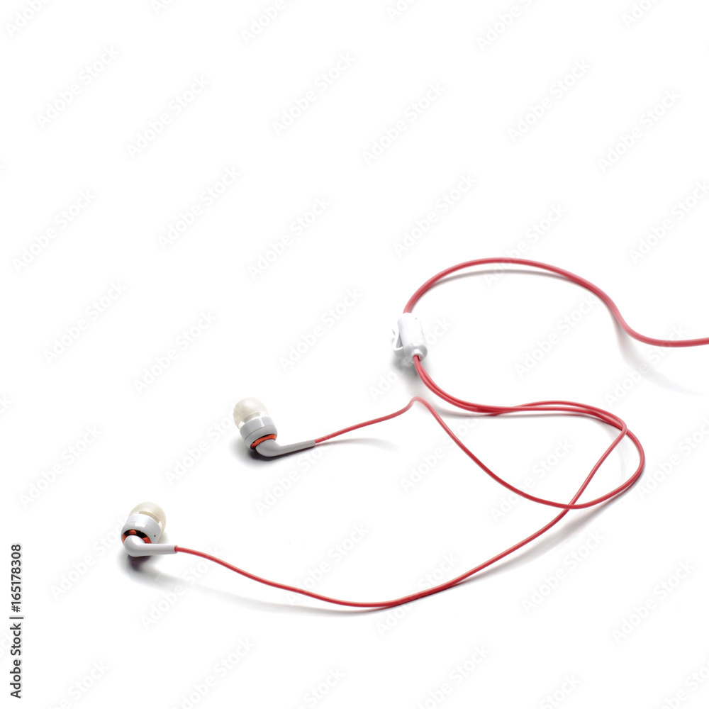 earphones isolated on white background