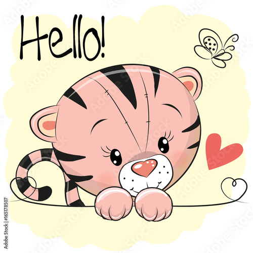 Fototapeta Naklejka Na Ścianę i Meble -  Cute Drawing Tiger