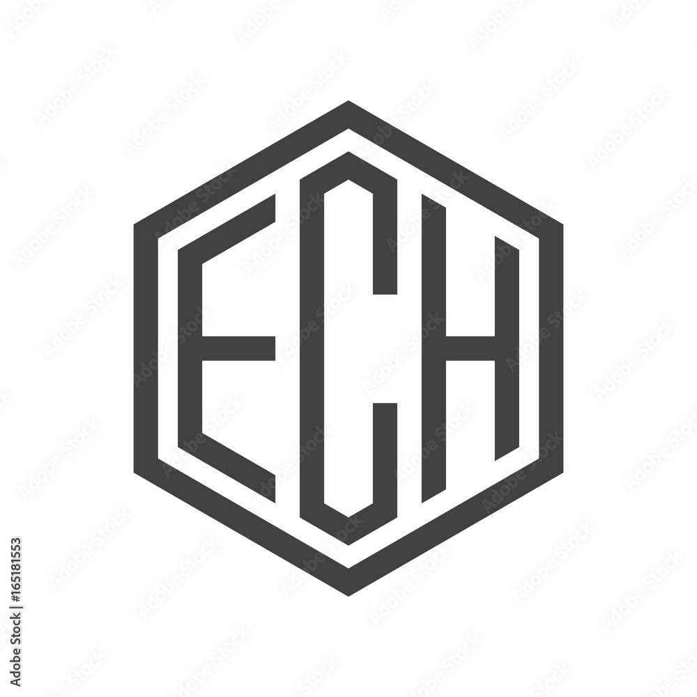 three-letter initials hexagon logo black three-letter initials hexagon logo black