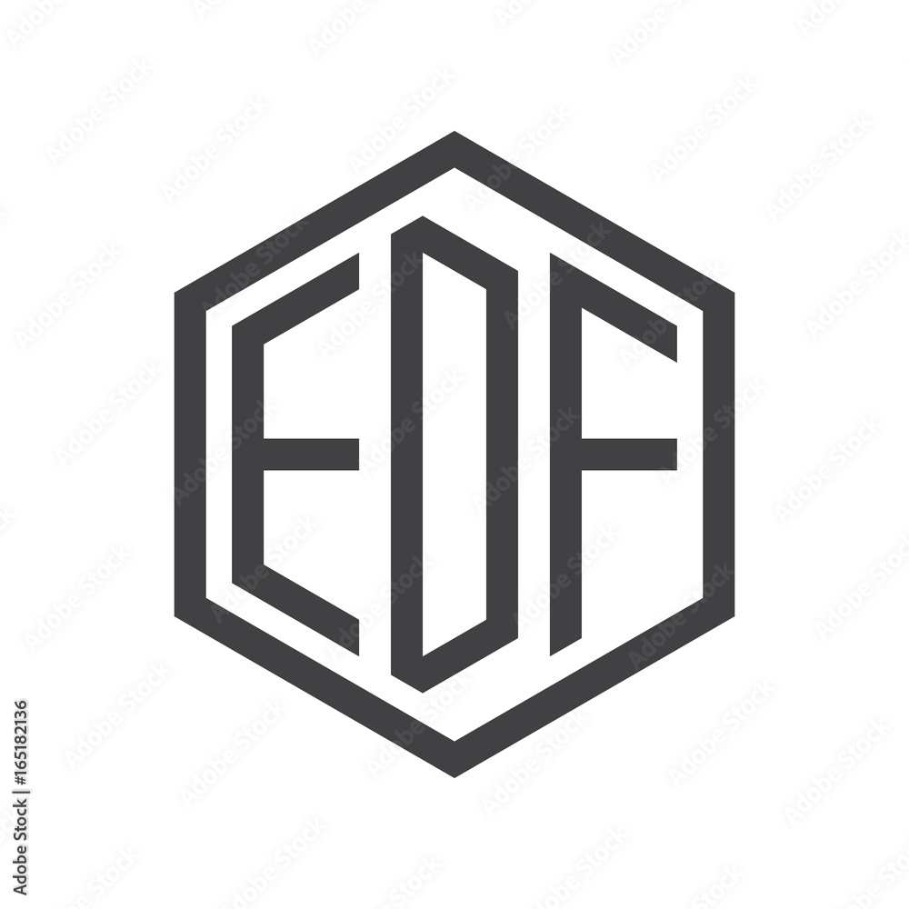 three-letter initials hexagon logo black three-letter initials hexagon logo black