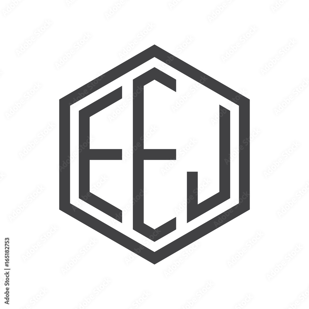 three-letter initials hexagon logo black three-letter initials hexagon logo black