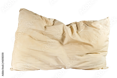 Fototapeta Naklejka Na Ścianę i Meble -  Condition of the pillow used for a long time, which negatively affect health.
