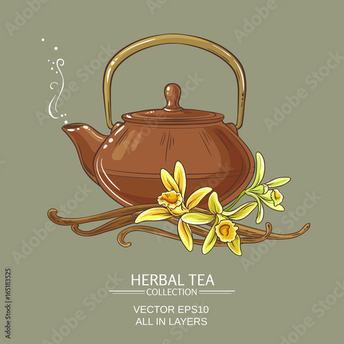 vanilla tea illustration