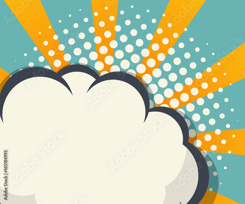 abstract blank speech bubble comic book background