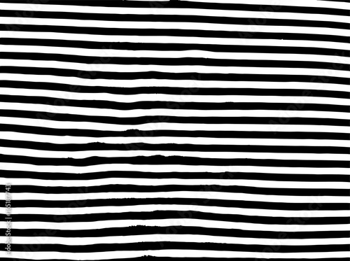 Abstract black and white pattern with irregular lines and streaks. Design elements for brushes, backgrounds, backdrops, Wallpapers, print. Contrasting horizontal stripes. Vector illustration